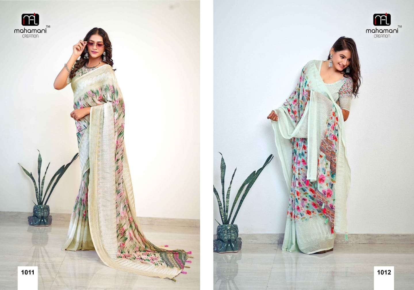 mahamani creation albeli vaitess regal look saree catalog