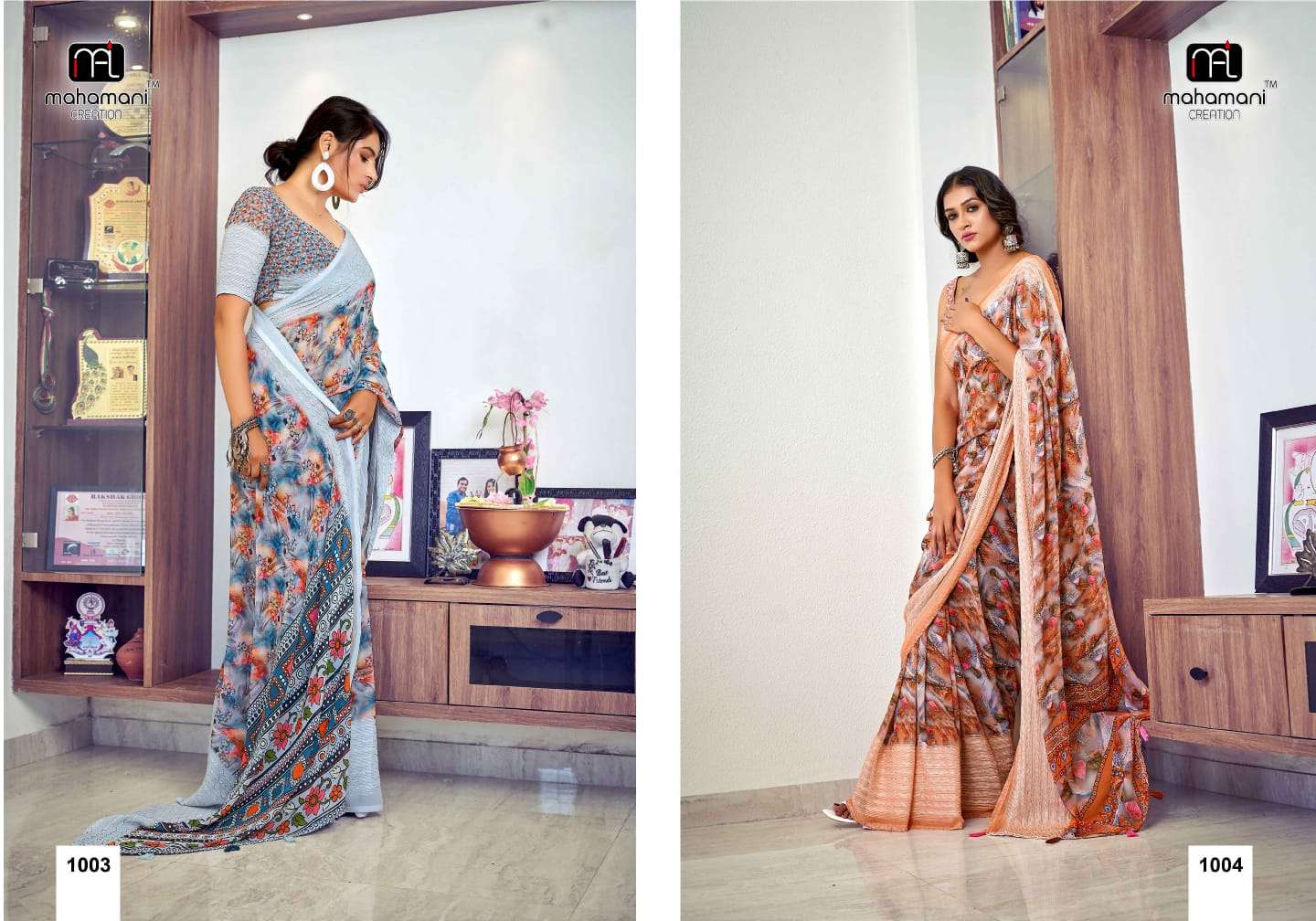 mahamani creation albeli vaitess regal look saree catalog