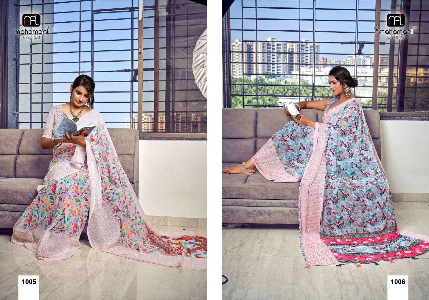 mahamani creation albeli vaitess regal look saree catalog