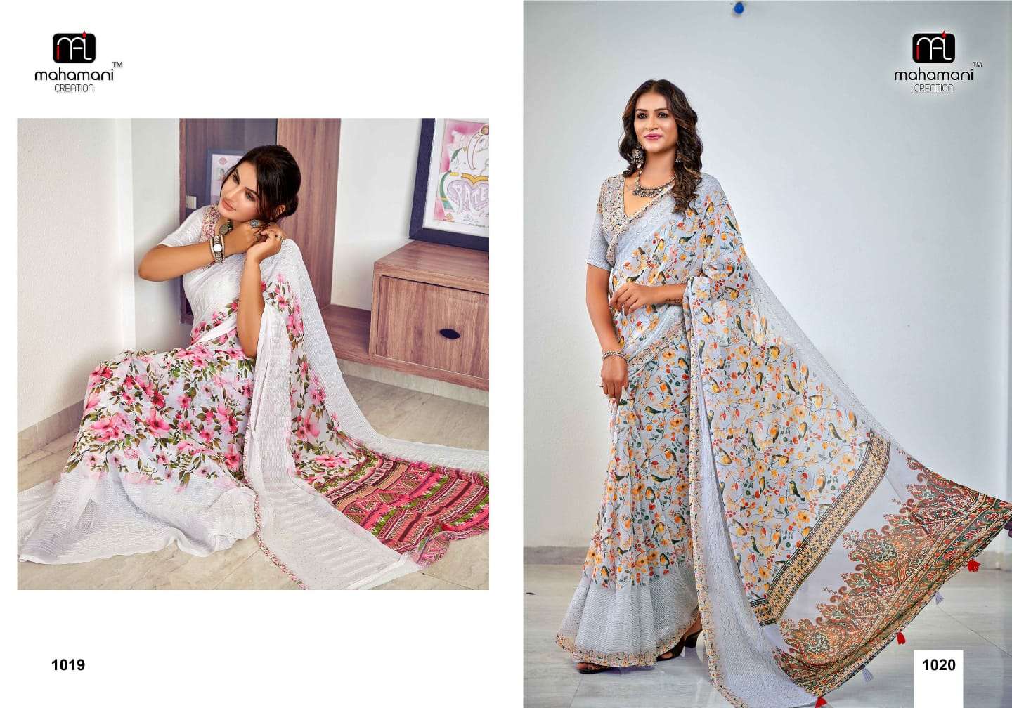 mahamani creation albeli vaitess regal look saree catalog