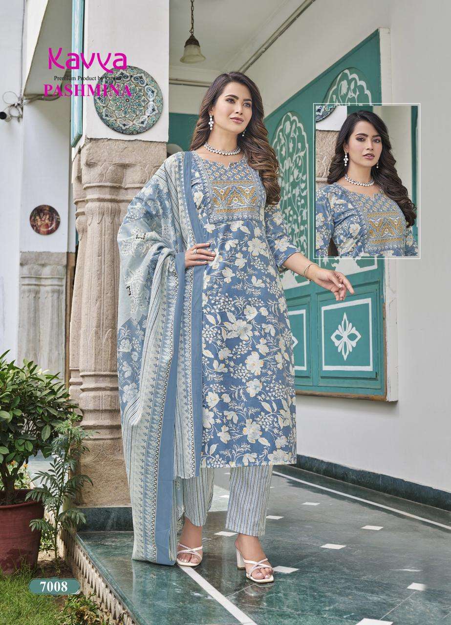 psyna kavya pashmina vol 7 elegant top bottom with dupatta size set