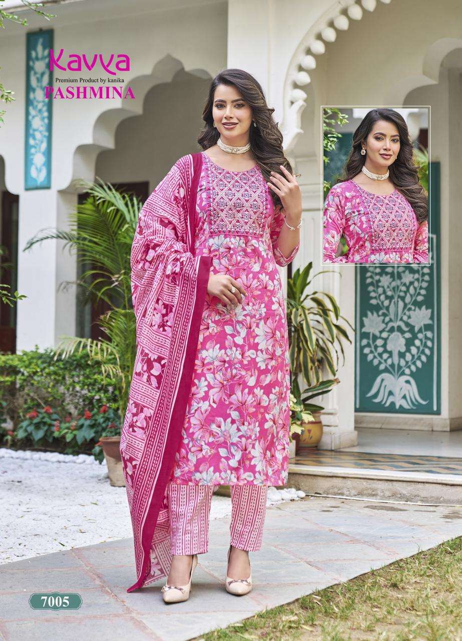 psyna kavya pashmina vol 7 elegant top bottom with dupatta size set