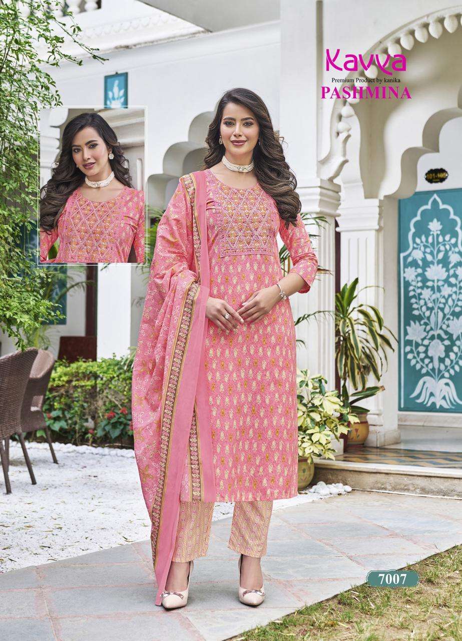 psyna kavya pashmina vol 7 elegant top bottom with dupatta size set