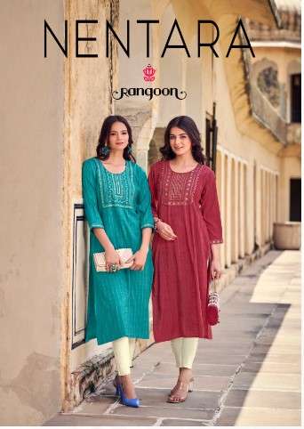 rangoon nentara rayon elegant kurti catalog