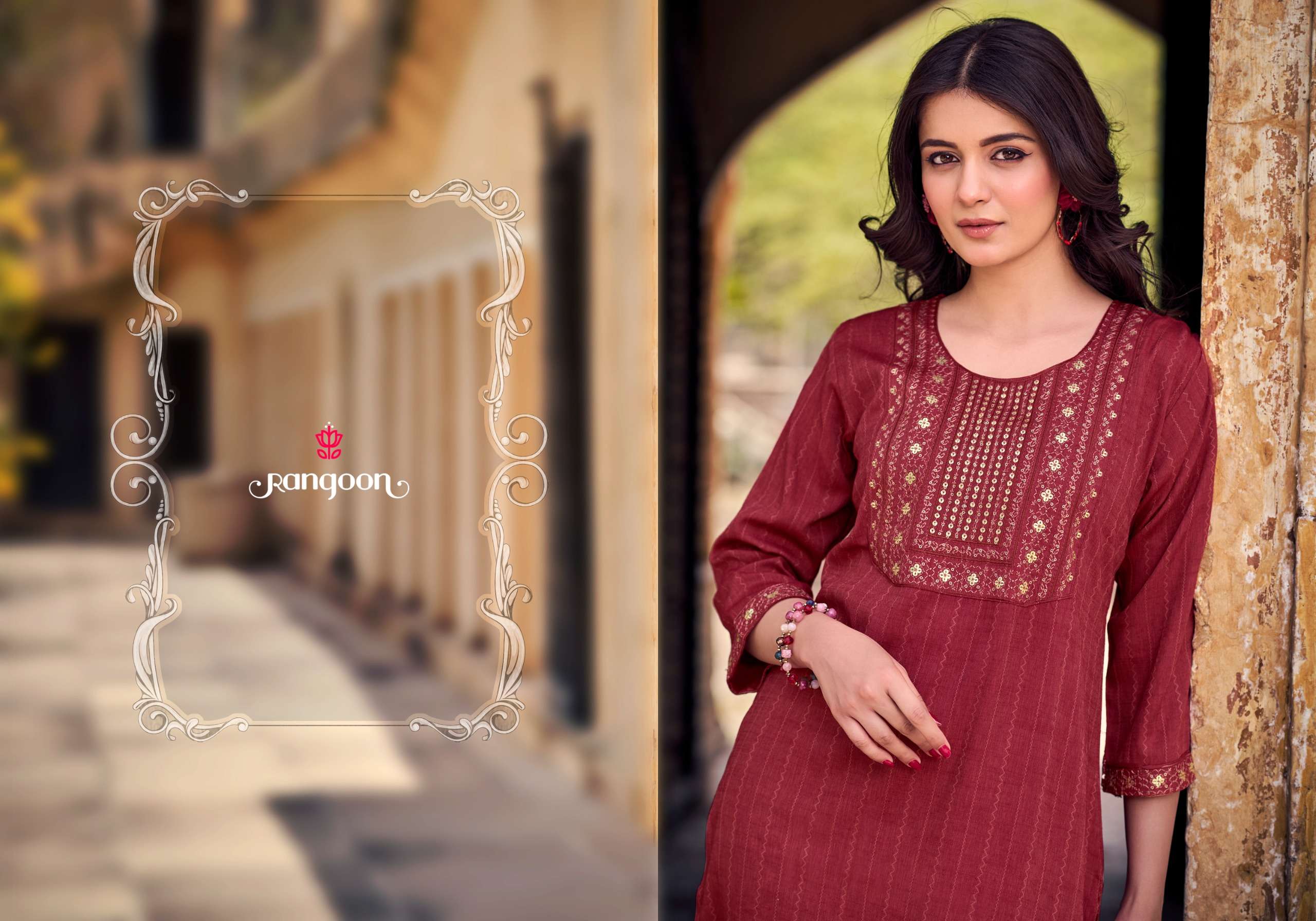 rangoon nentara rayon elegant kurti catalog