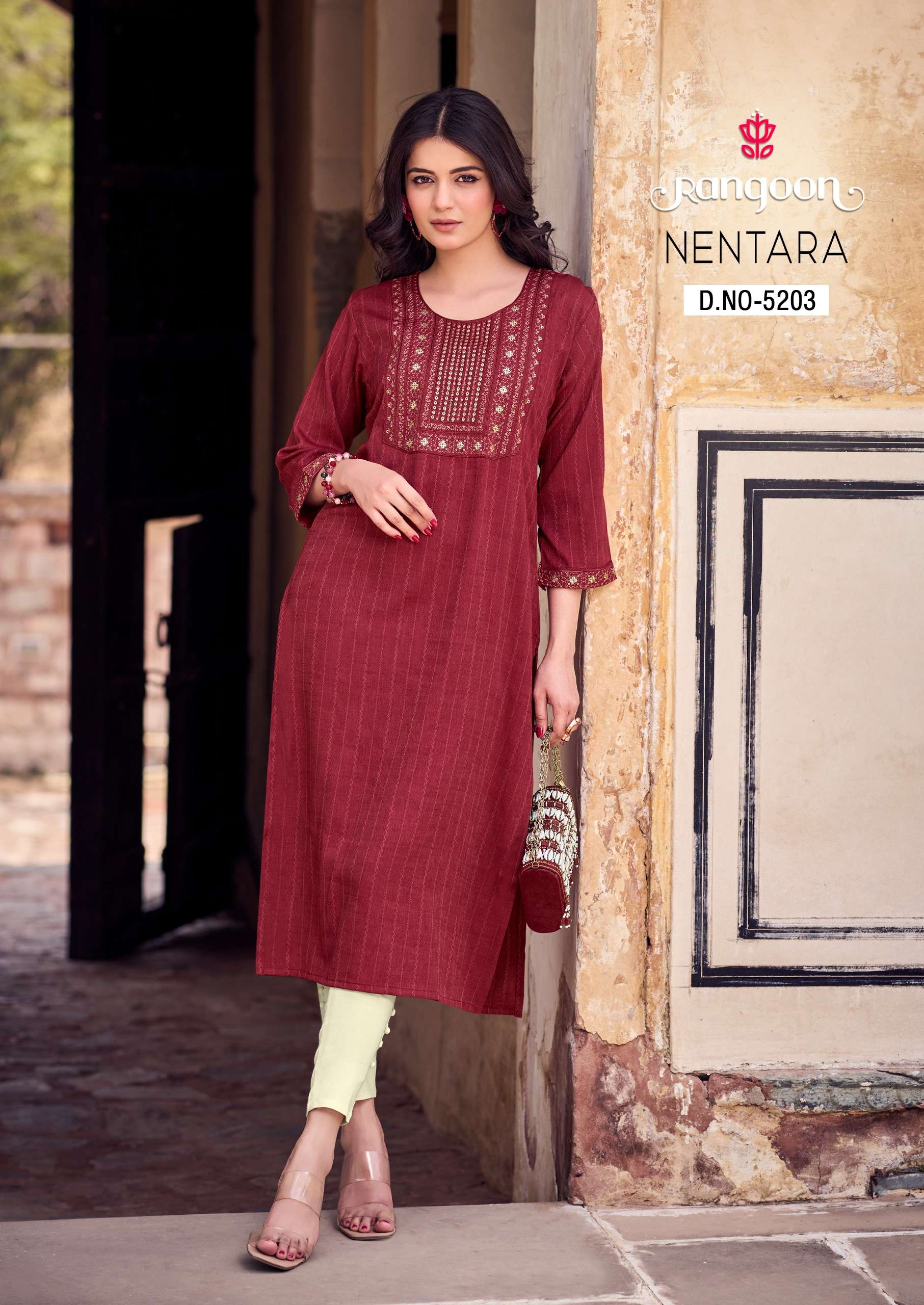 rangoon nentara rayon elegant kurti catalog