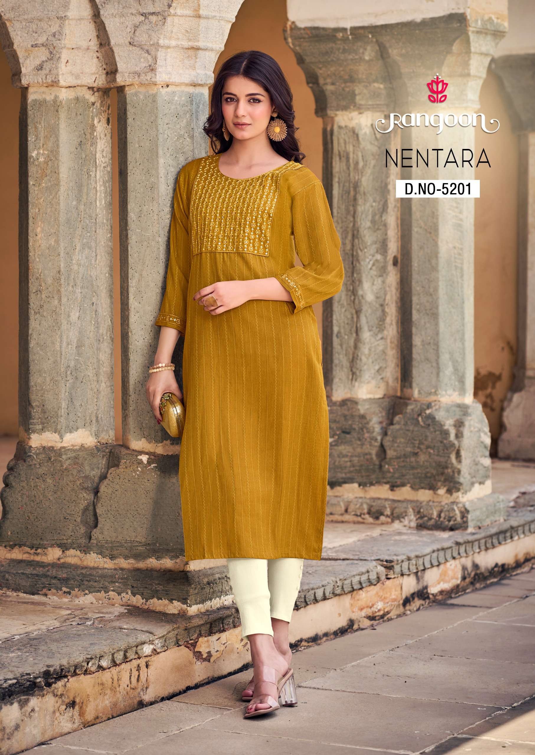 rangoon nentara rayon elegant kurti catalog