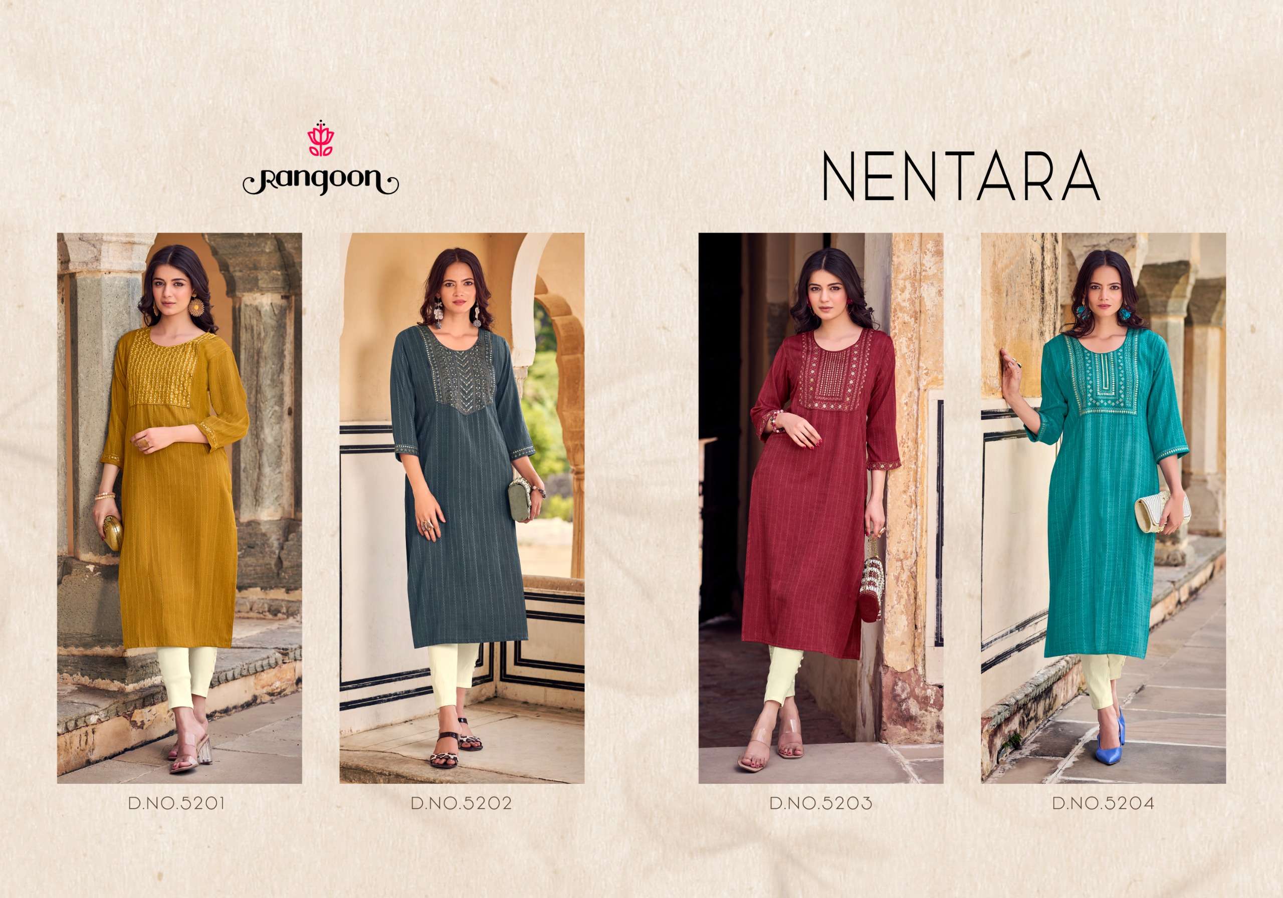 rangoon nentara rayon elegant kurti catalog