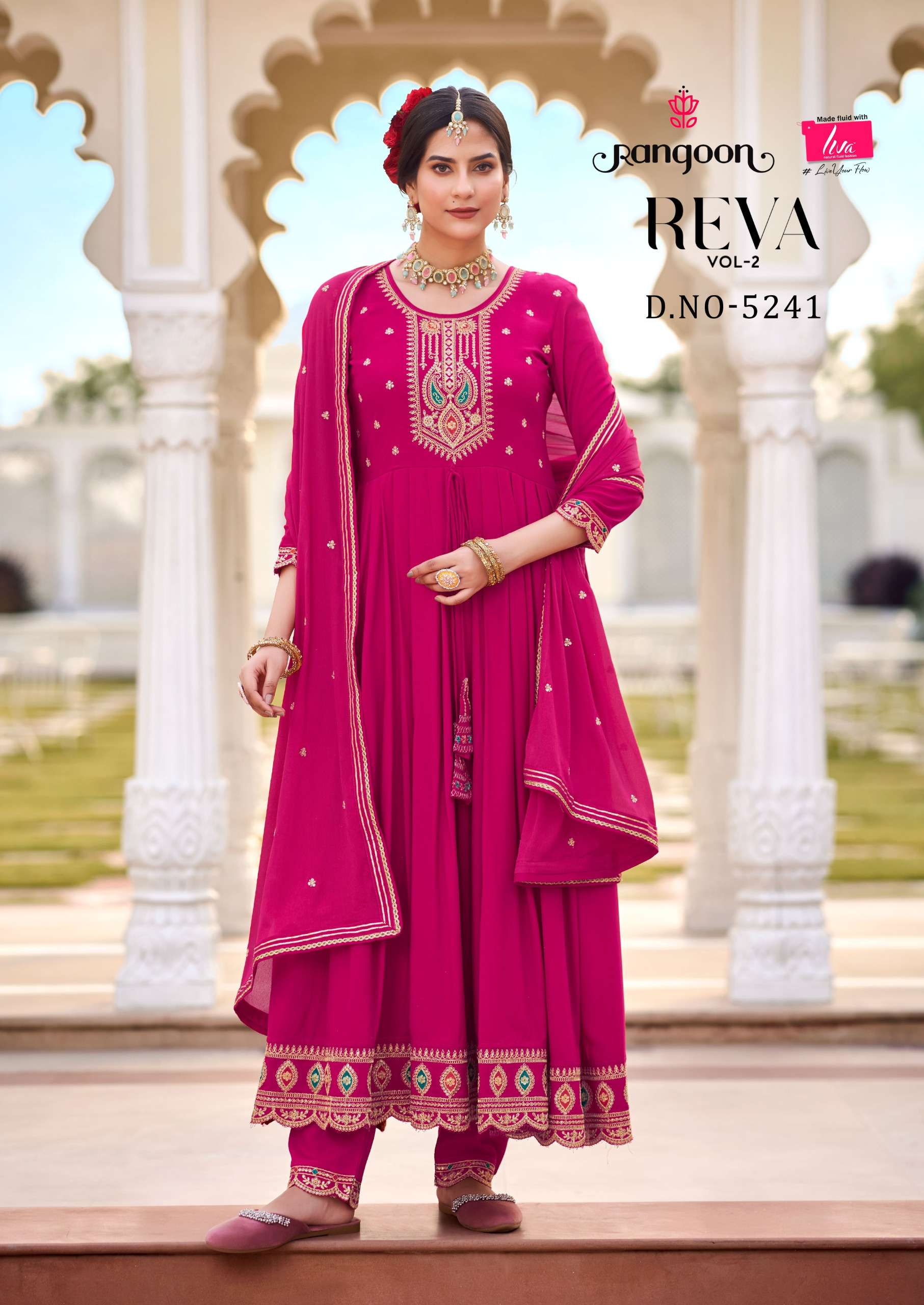 rangoon reva vol 2 rayon greceful look top bottom with bduaptta catalog 