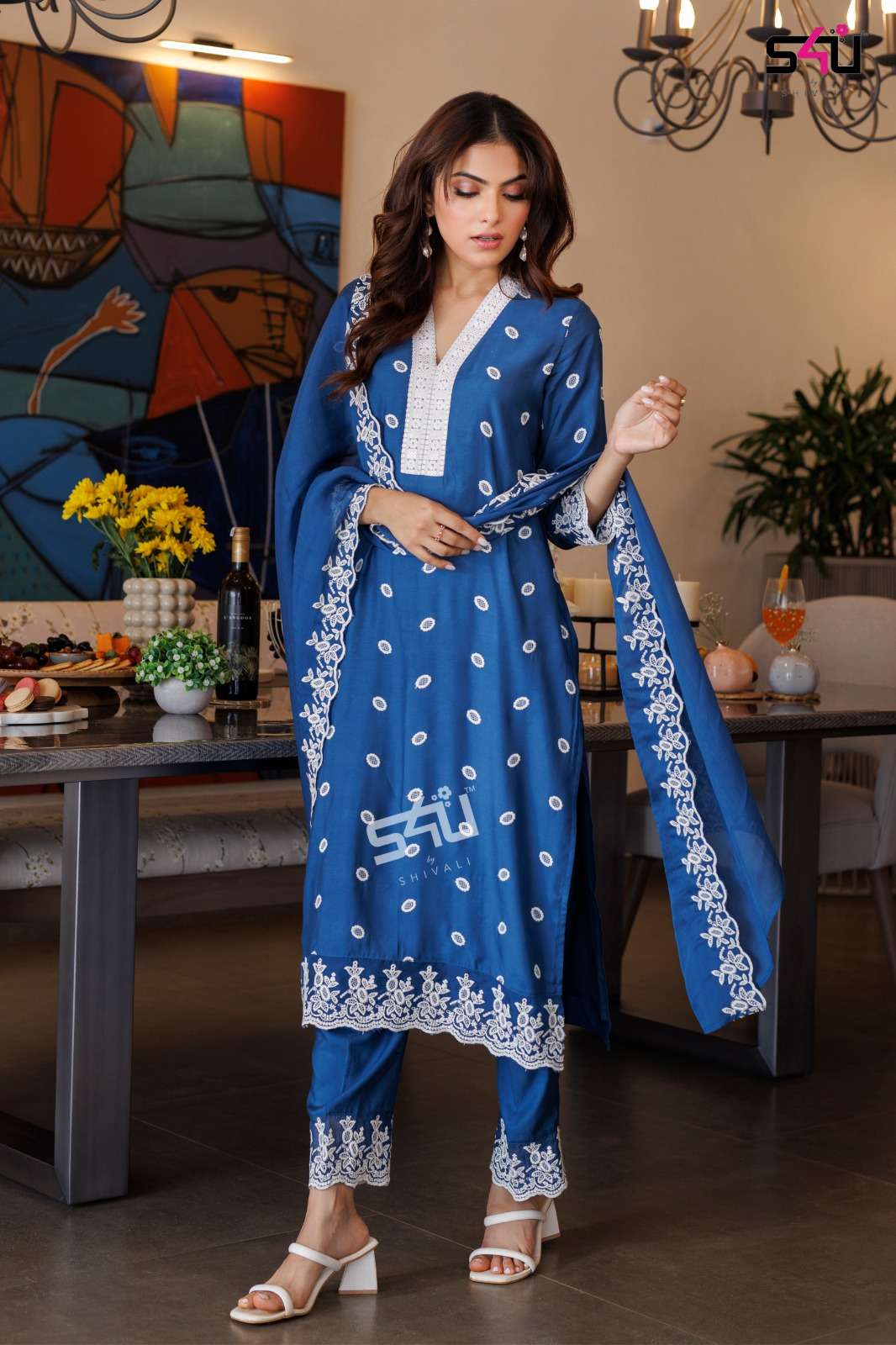 s4u libas vol 2 muslin new and modern look top bottom wirh dupatta catalog