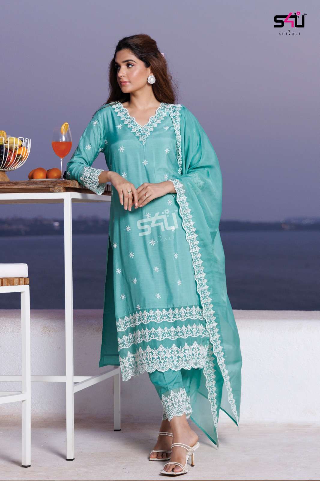 s4u libas vol 2 muslin new and modern look top bottom wirh dupatta catalog