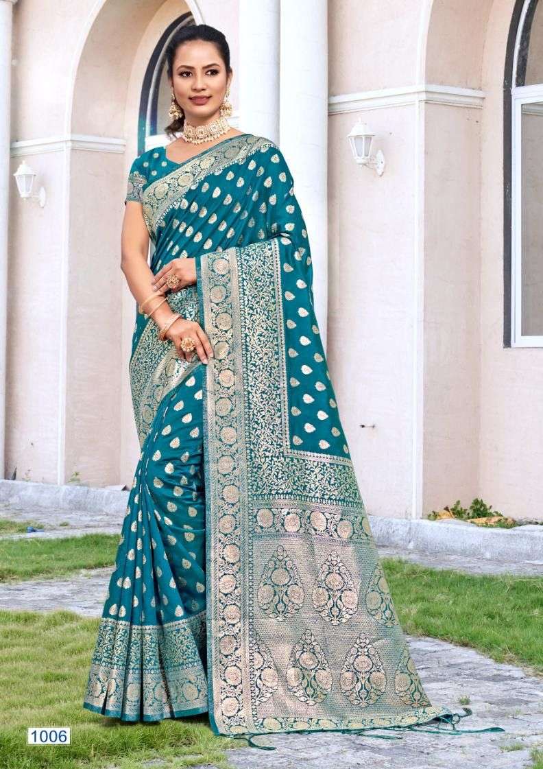 sangam print bunawat plazzo silk vol 4 silk regal look saree catalog