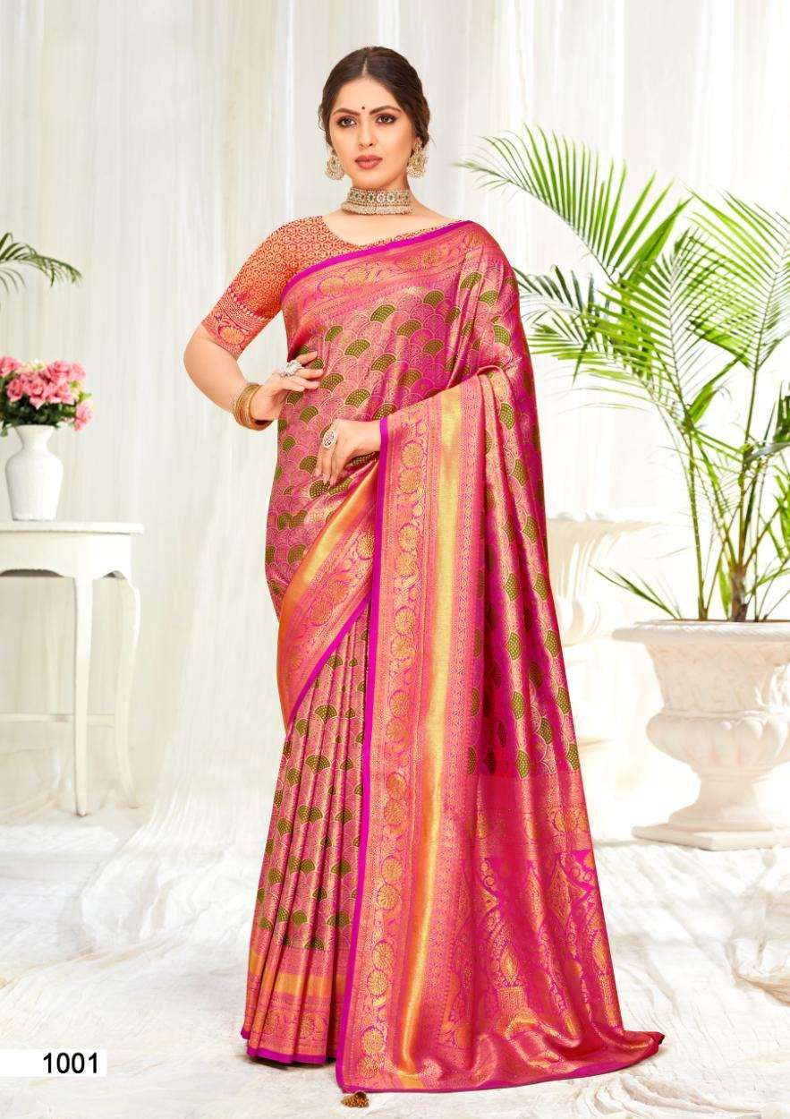 sangam print bunawat sheela 19 banarasi silk gorgeous look saree catalog
