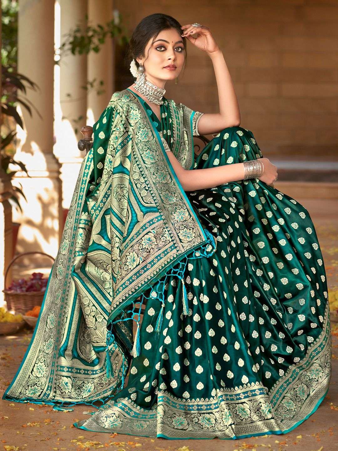 sangam prints bunawat akshat satin regal look saree catalog