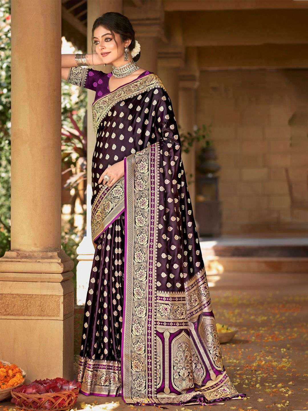 sangam prints bunawat akshat satin regal look saree catalog