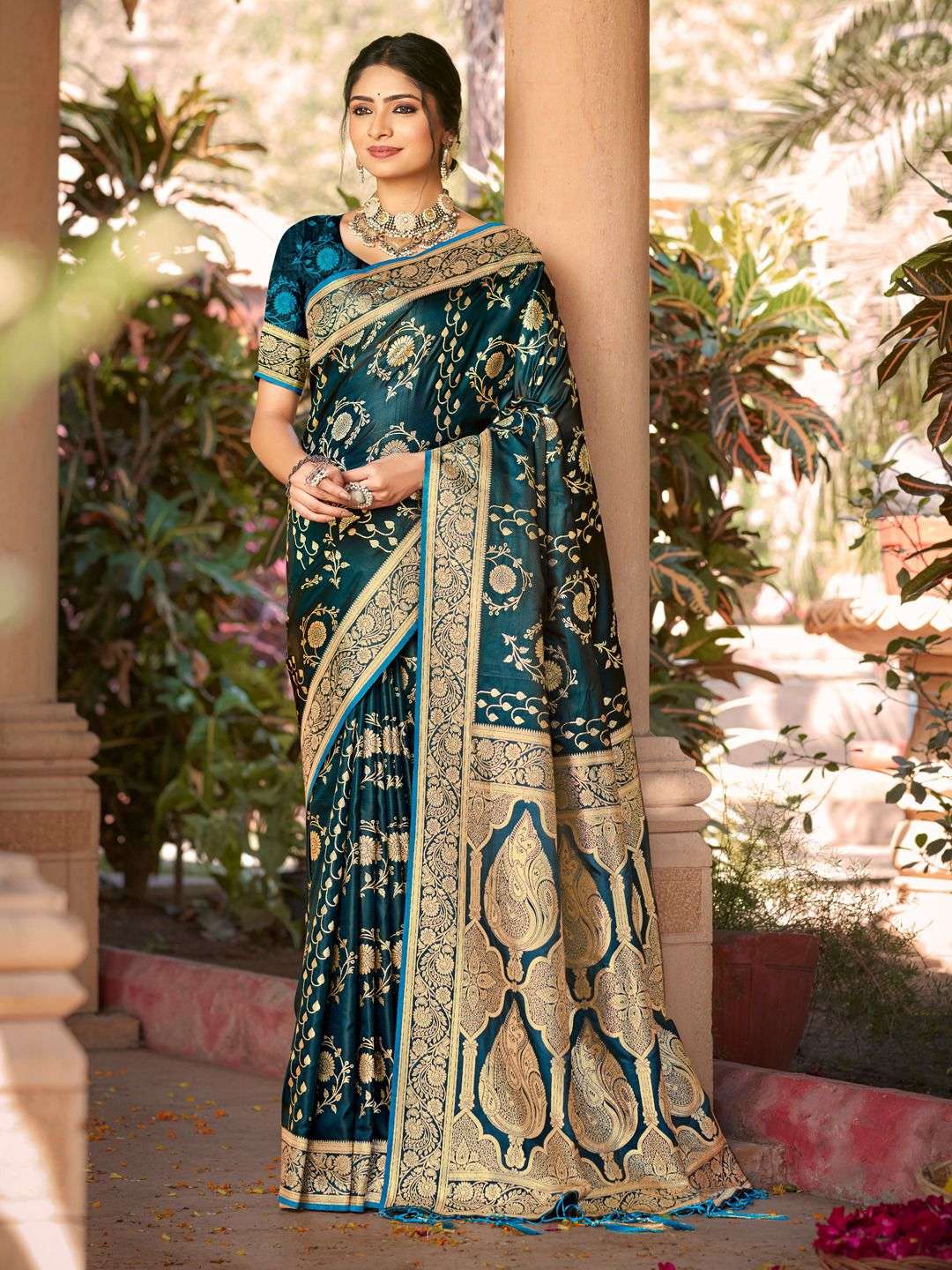 sangam prints bunawat tana bana satin silk exclusive look saree catalog