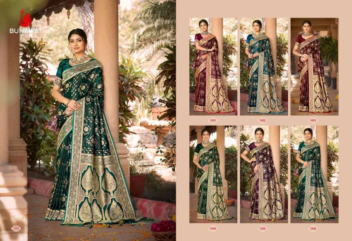 sangam prints bunawat tana bana satin silk exclusive look saree catalog