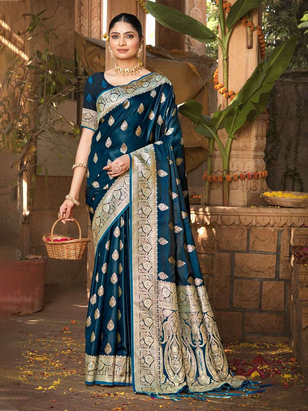 sangam prints bunawat taramani satin silk graceful look saree catalog