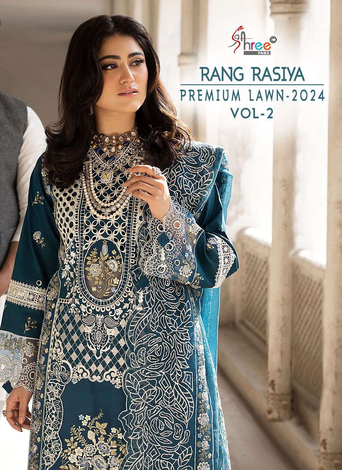 shree fab rang rasiya premium lawn vol 2 exclusive look salwar suit with cotton dupatta catalog