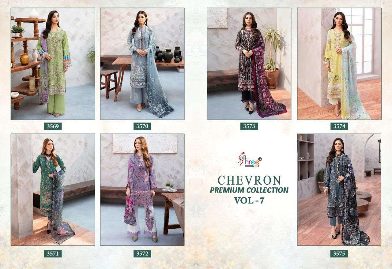 shree fabs chervon premium collection vol 07 cotton regal look salwar suit with cotton duaptta catalog