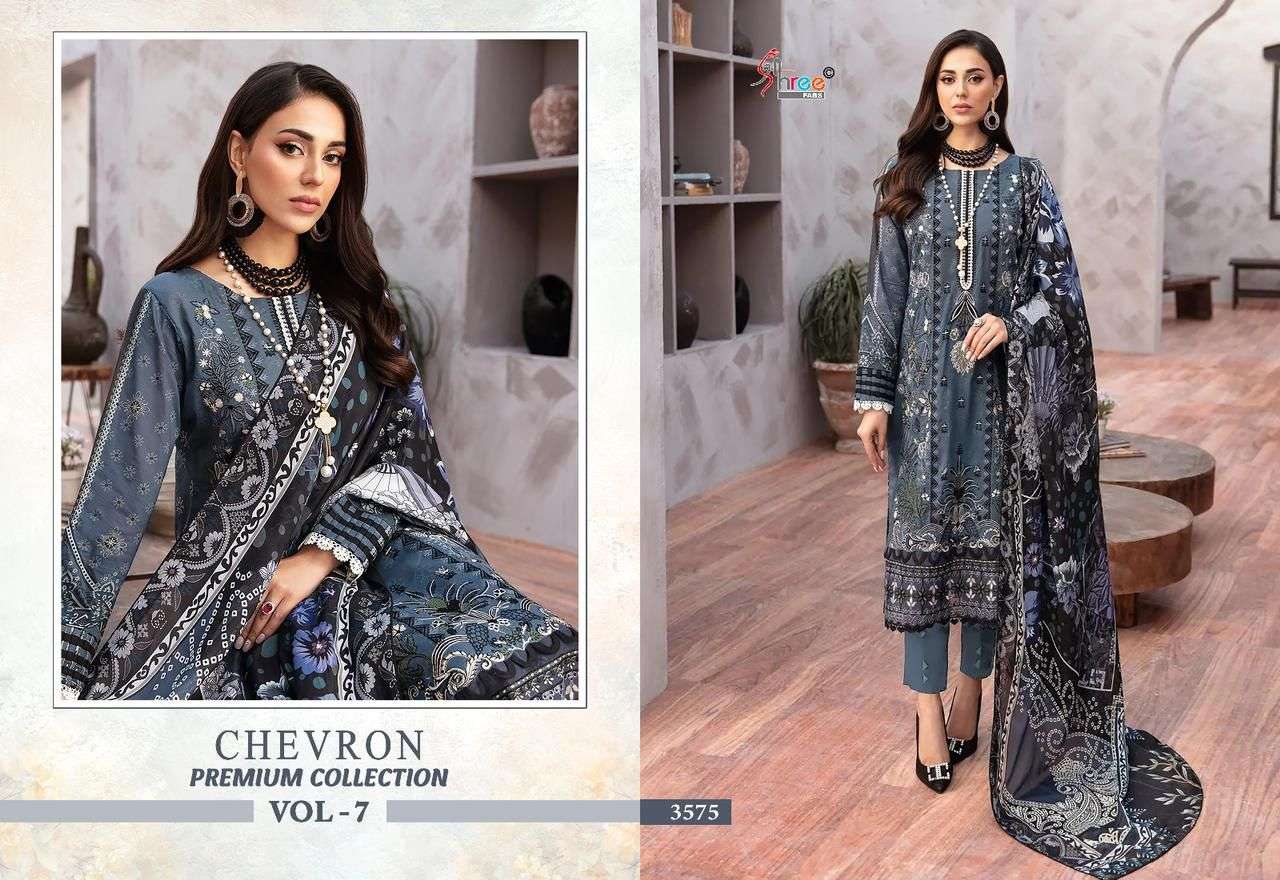 shree fabs chervon premium collection vol 07 cotton regal look salwar suit with cotton duaptta catalog