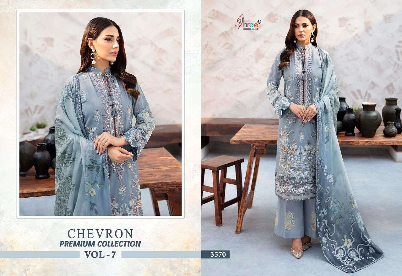 shree fabs chervon premium collection vol 07 cotton regal look salwar suit with cotton duaptta catalog