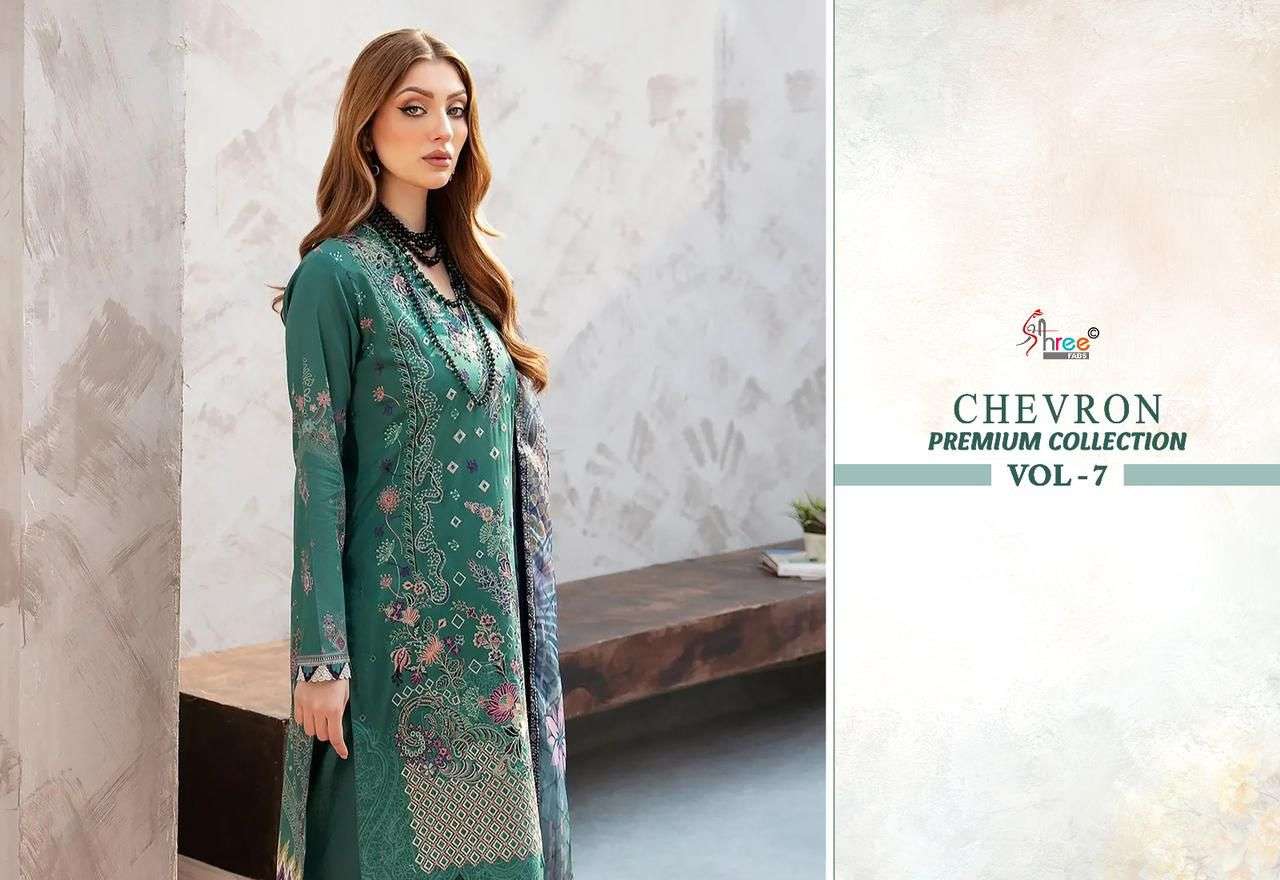 shree fabs chervon premium collection vol 07 cotton regal look salwar suit with cotton duaptta catalog