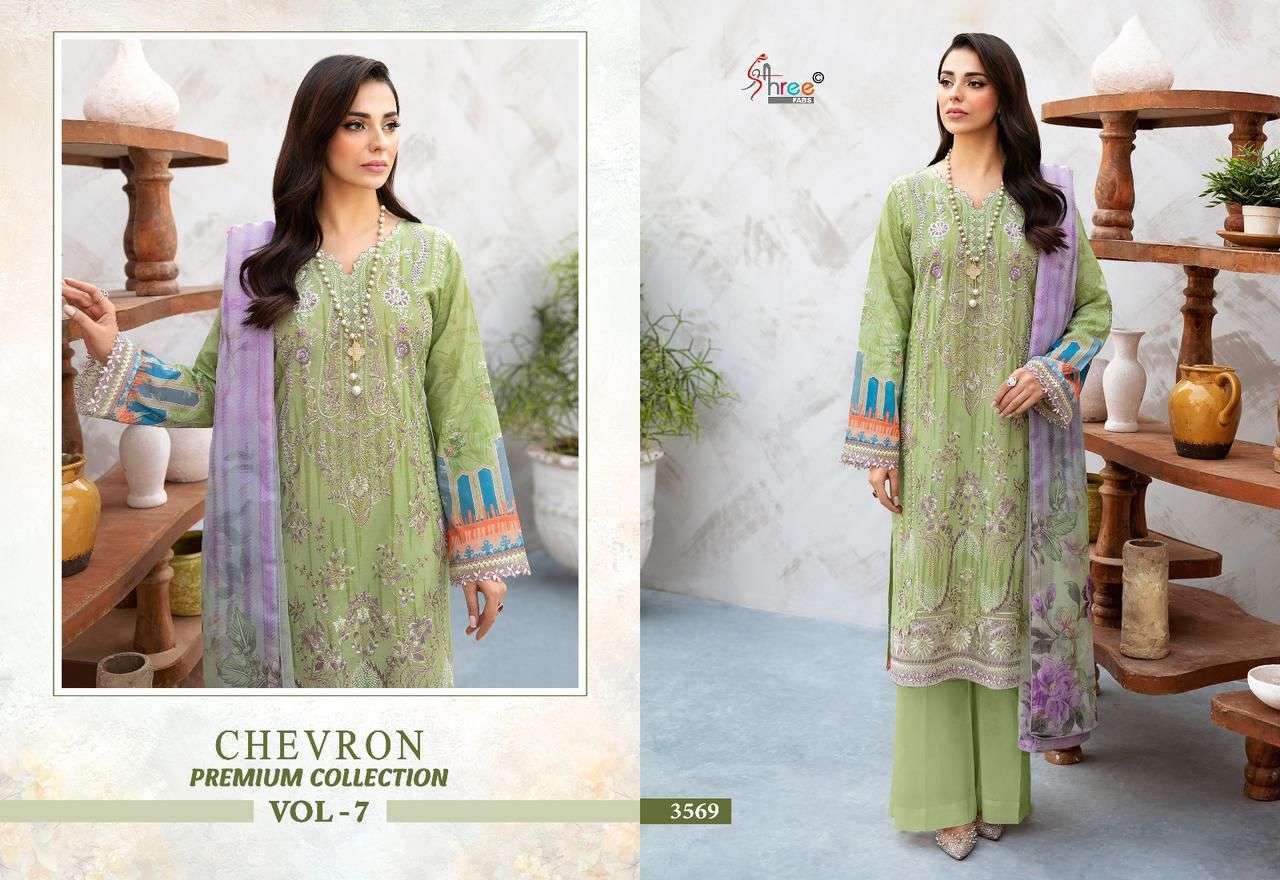 shree fabs chervon premium collection vol 07 cotton regal look salwar suit with cotton duaptta catalog