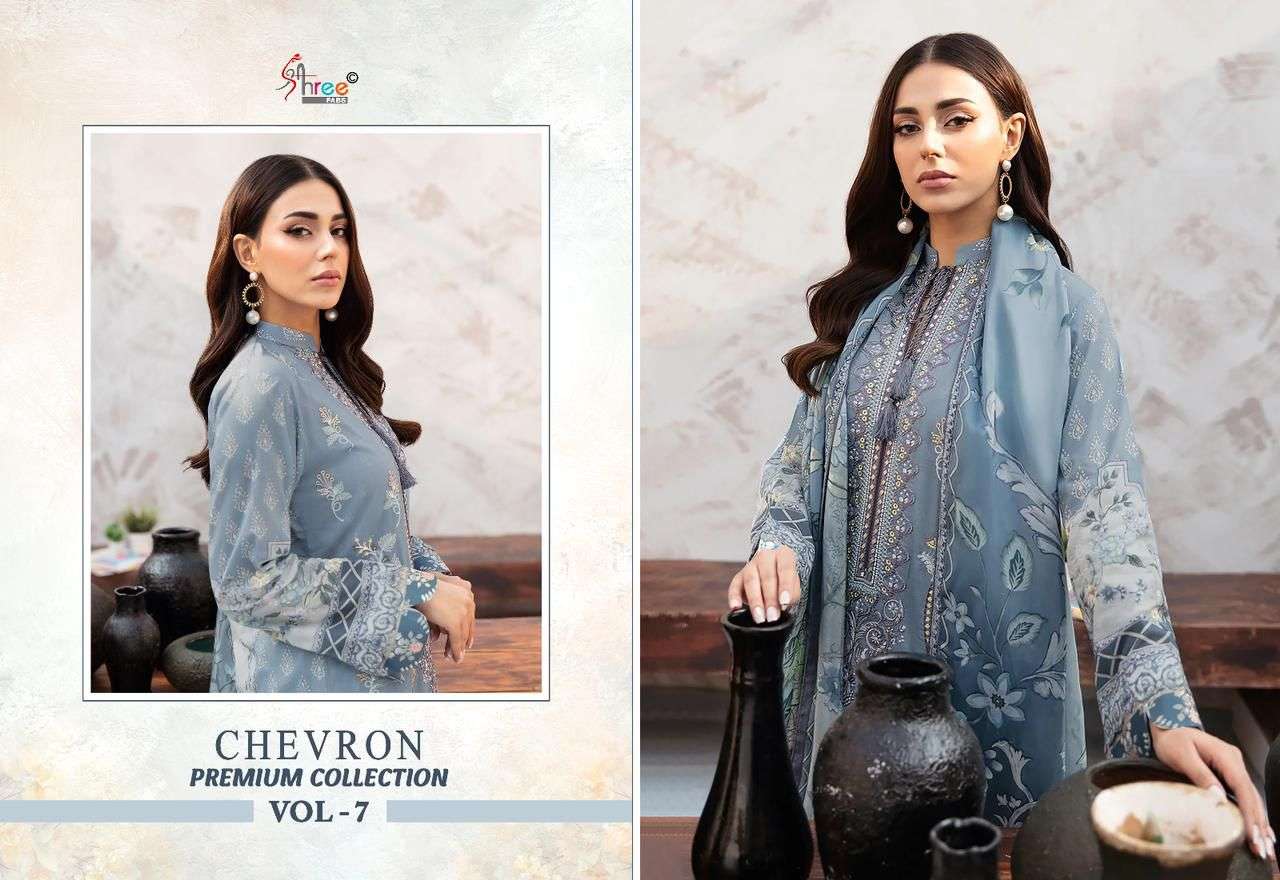 shree fabs chervon premium collection vol 07 cotton regal look salwar suit with cotton duaptta catalog