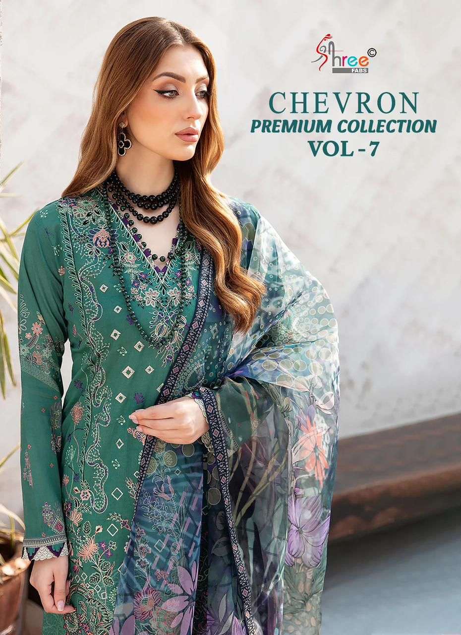 shree fabs chervon premium collection vol 07 cotton regal look salwar suit with cotton duaptta catalog