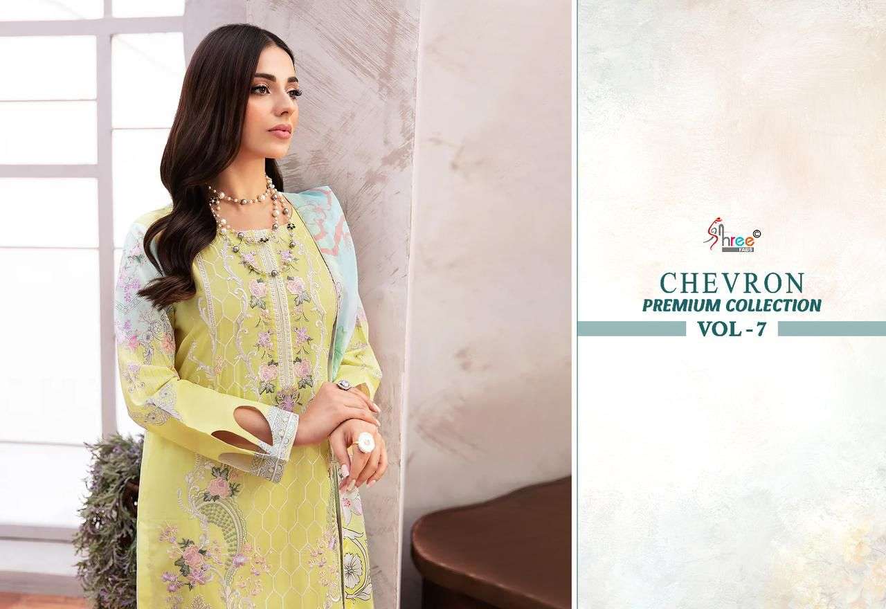 shree fabs chervon premium collection vol 07 cotton regal look salwar suit with cotton duaptta catalog