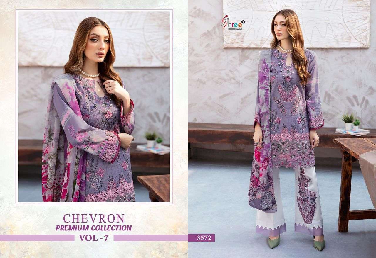 shree fabs chervon premium collection vol 07 cotton regal look salwar suit with cotton duaptta catalog