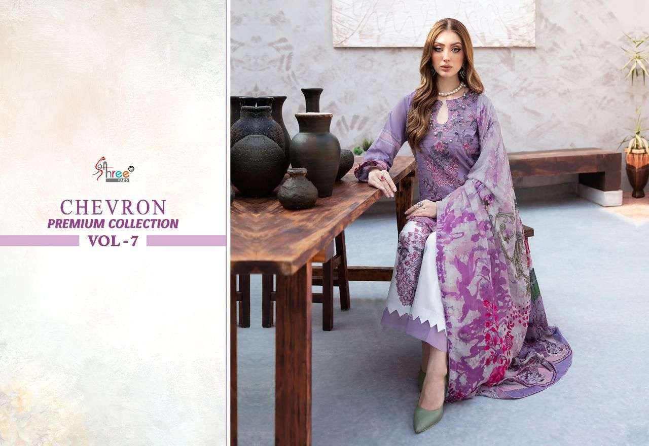 shree fabs chervon premium collection vol 07 cotton regal look salwar suit with cotton duaptta catalog