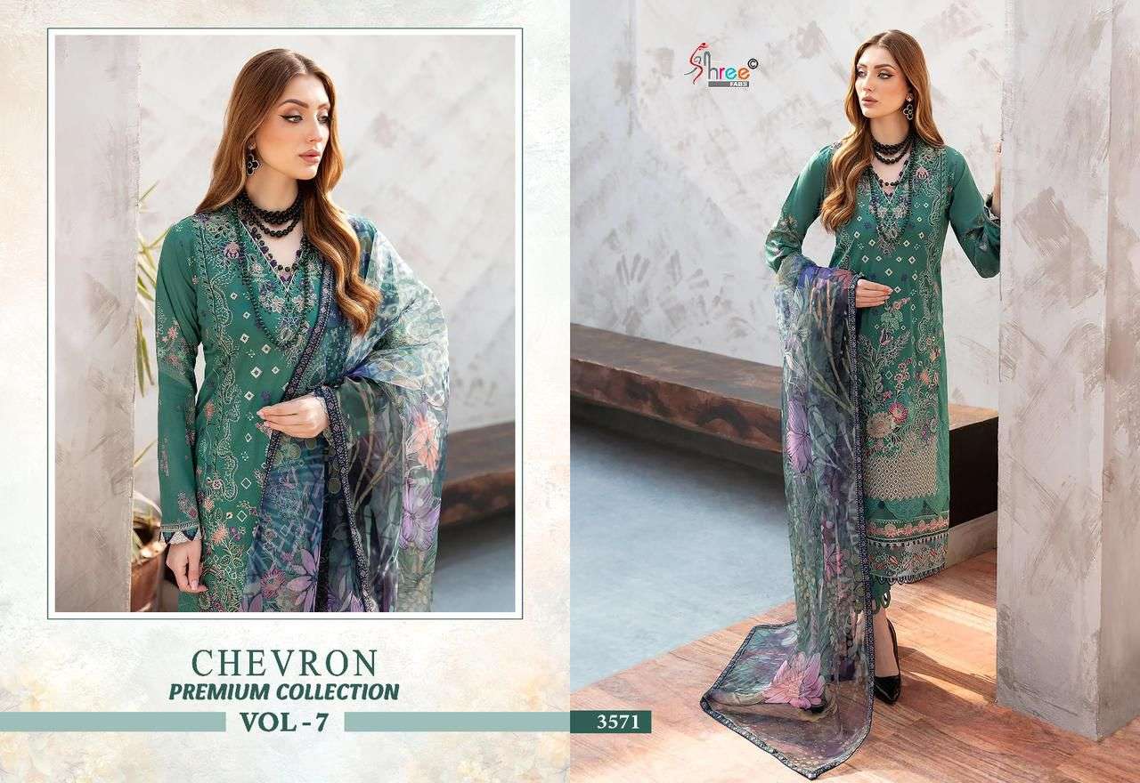 shree fabs chervon premium collection vol 07 cotton regal look salwar suit with cotton duaptta catalog