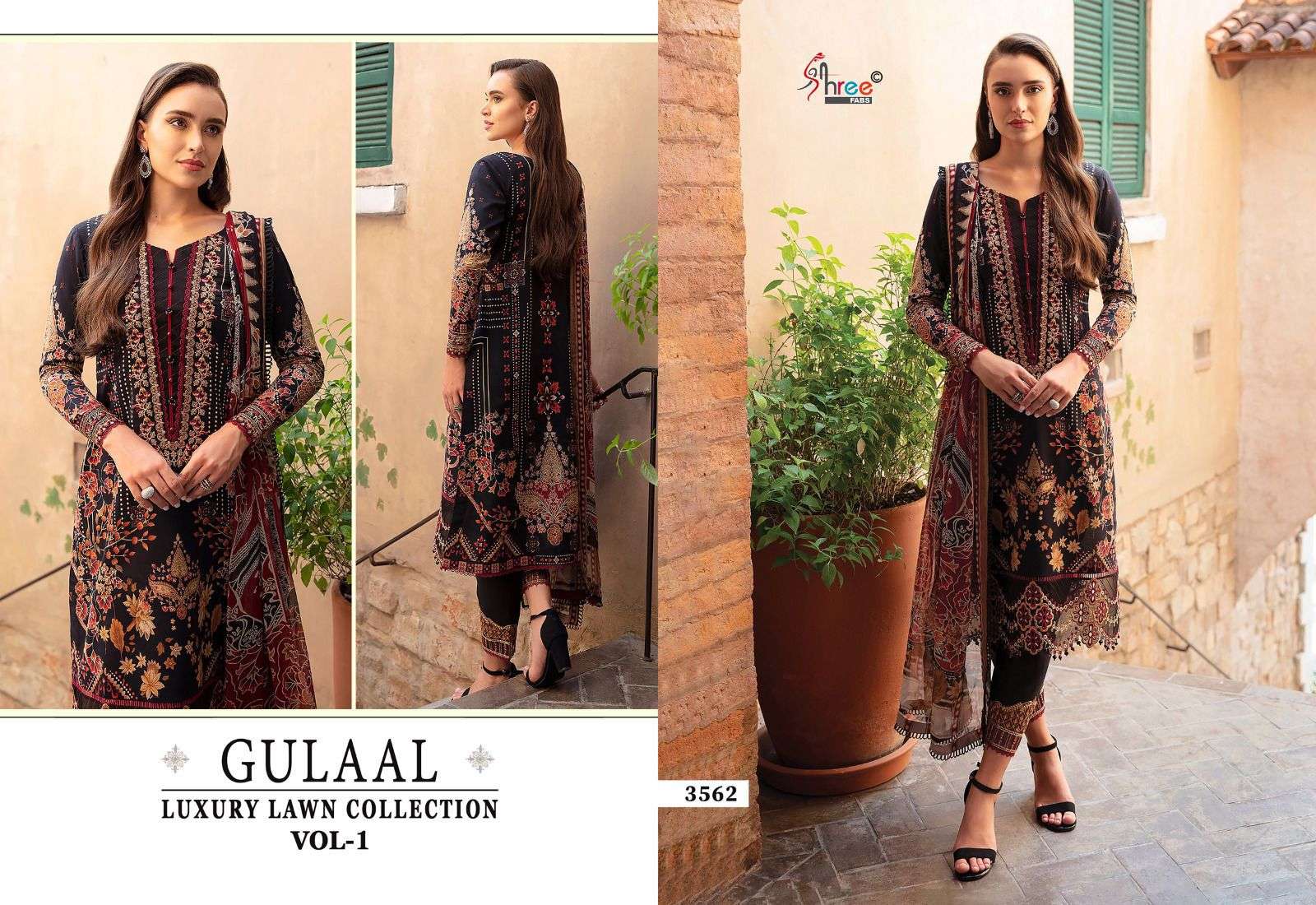 shree fabs gulaal luxury lawn collection vol 1 cotton exclusive print salwar suit with cotton dupatta  catalog