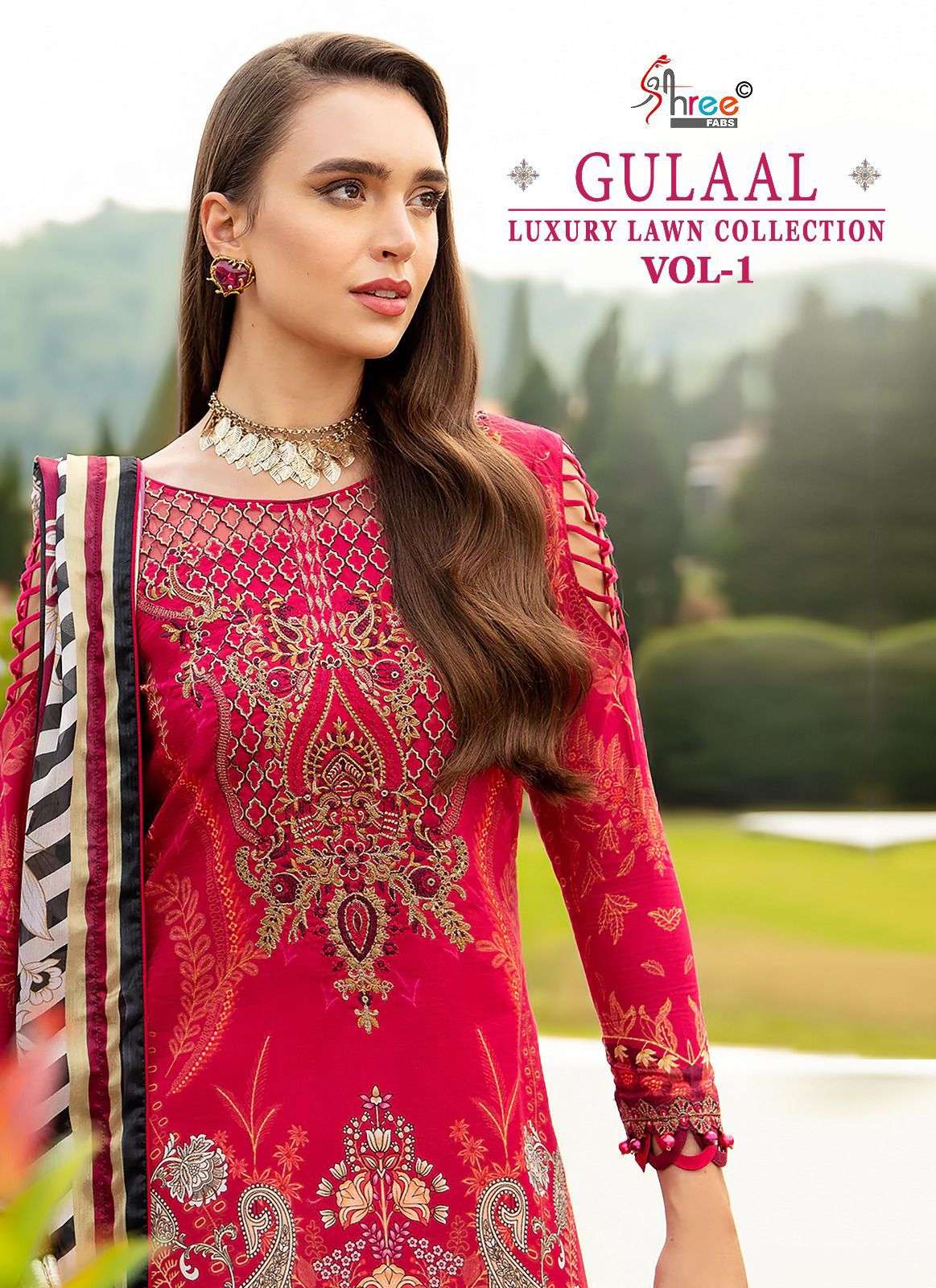 shree fabs gulaal luxury lawn collection vol 1 cotton  grace ful look salwar suit with siffon dupatta  catalog