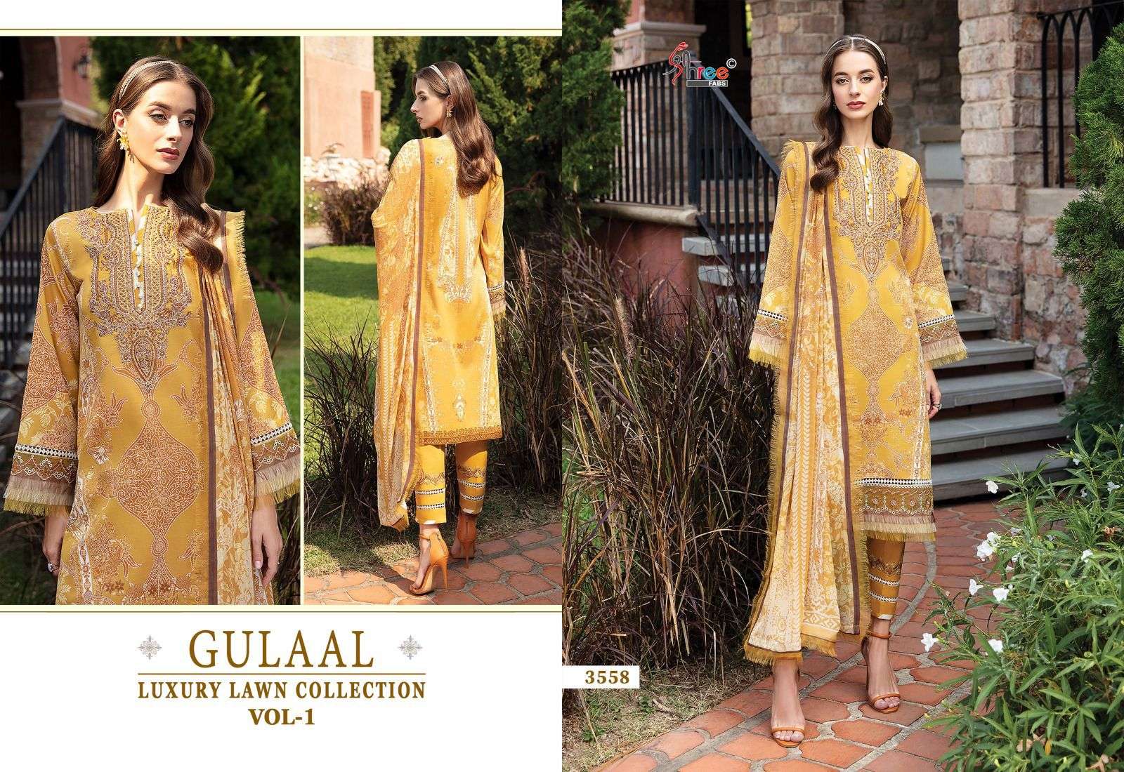 shree fabs gulaal luxury lawn collection vol 1 cotton  grace ful look salwar suit with siffon dupatta  catalog