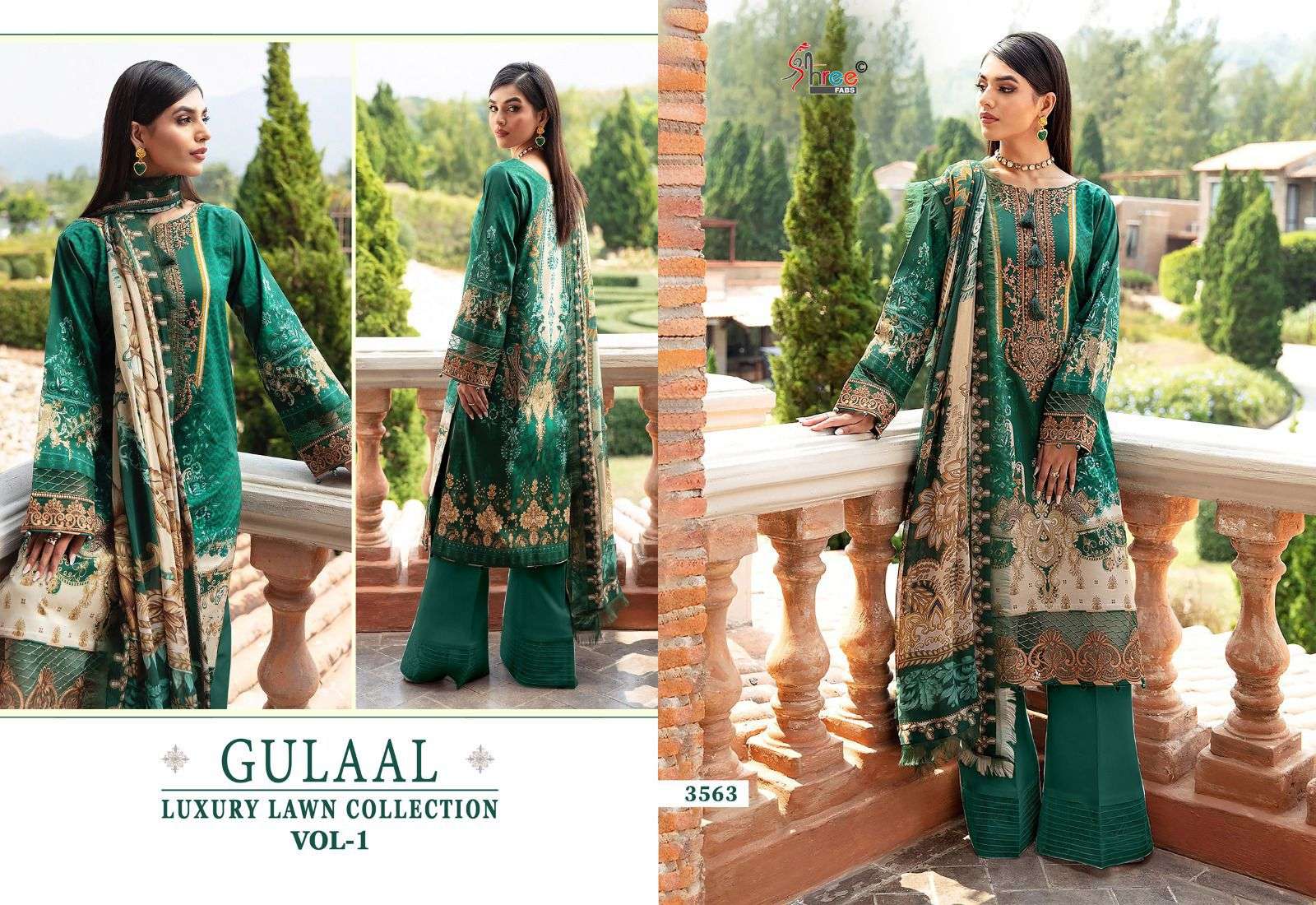 shree fabs gulaal luxury lawn collection vol 1 cotton  grace ful look salwar suit with siffon dupatta  catalog