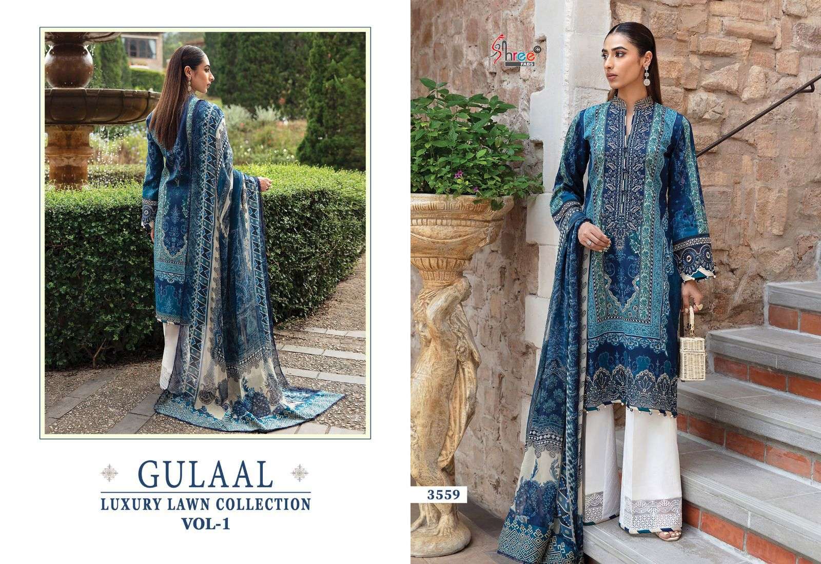 shree fabs gulaal luxury lawn collection vol 1 cotton  grace ful look salwar suit with siffon dupatta  catalog