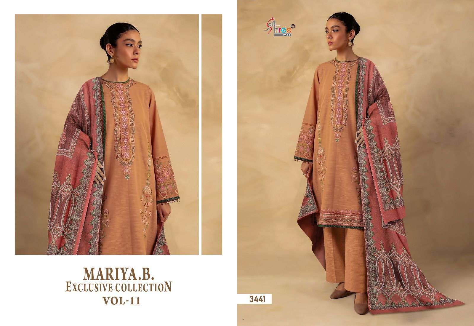 shree fabs mariab exclusive collection vol 11 reyon cotton decent embroidery look slawr suit with siffon duppata catalog