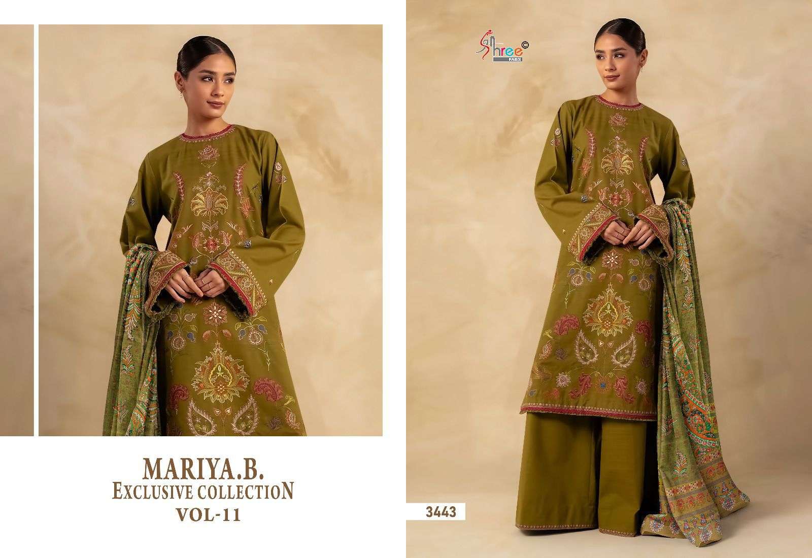 shree fabs mariab exclusive collection vol 11 reyon cotton decent embroidery look slawr suit with siffon duppata catalog