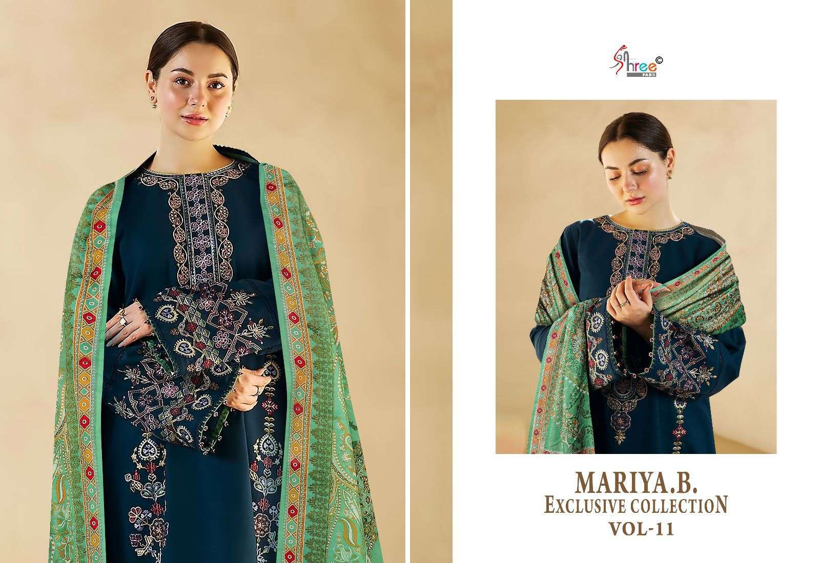 shree fabs mariab exclusive collection vol 11 reyon cotton decent embroidery look slawr suit with siffon duppata catalog