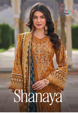 shree fabs shanaya cotton decent look salwar suit with cotton dupatta catalog