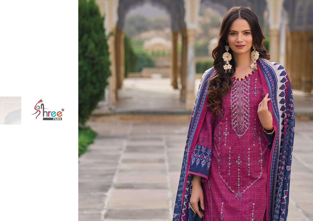 shree fabs shanaya cotton decent look salwar suit with cotton dupatta catalog