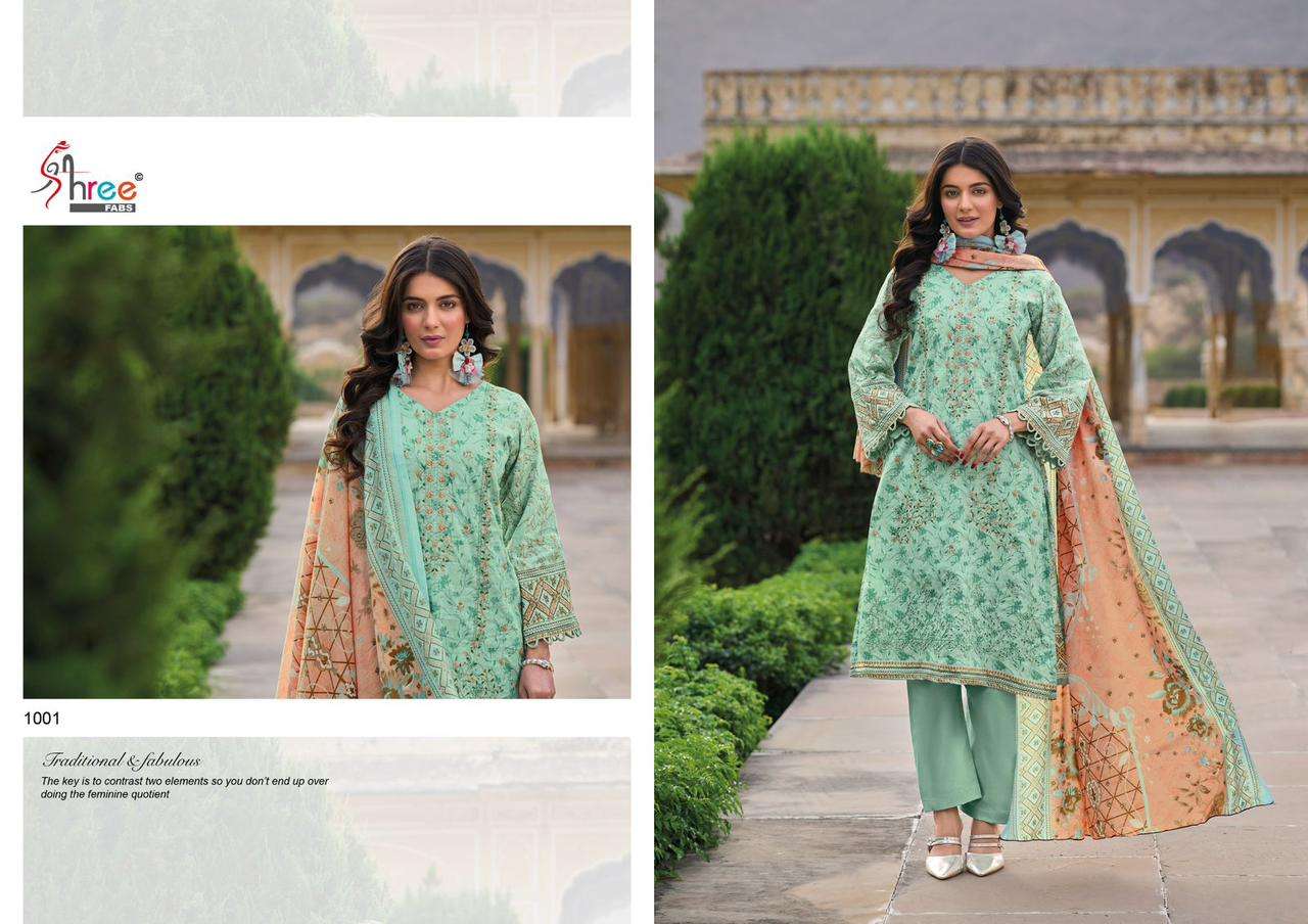 shree fabs shanaya cotton decent look salwar suit with cotton dupatta catalog