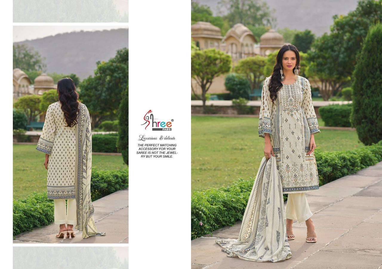 shree fabs shanaya cotton decent look salwar suit with cotton dupatta catalog