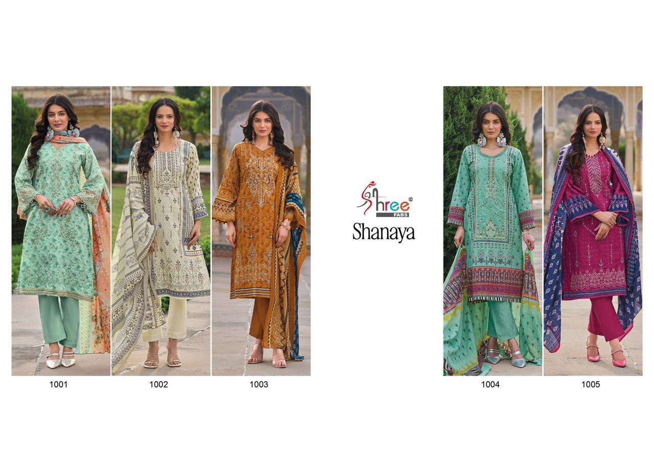 shree fabs shanaya cotton decent look salwar suit with cotton dupatta catalog