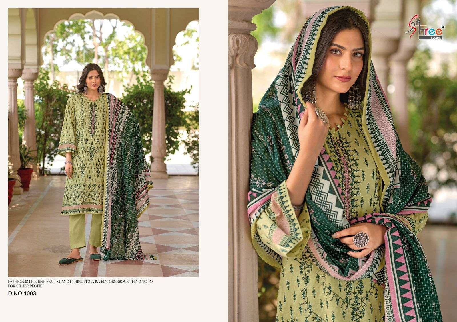 shree fabs shanaya vol 2 cotton  festive  look salwar suit with cotton dupatta catalog