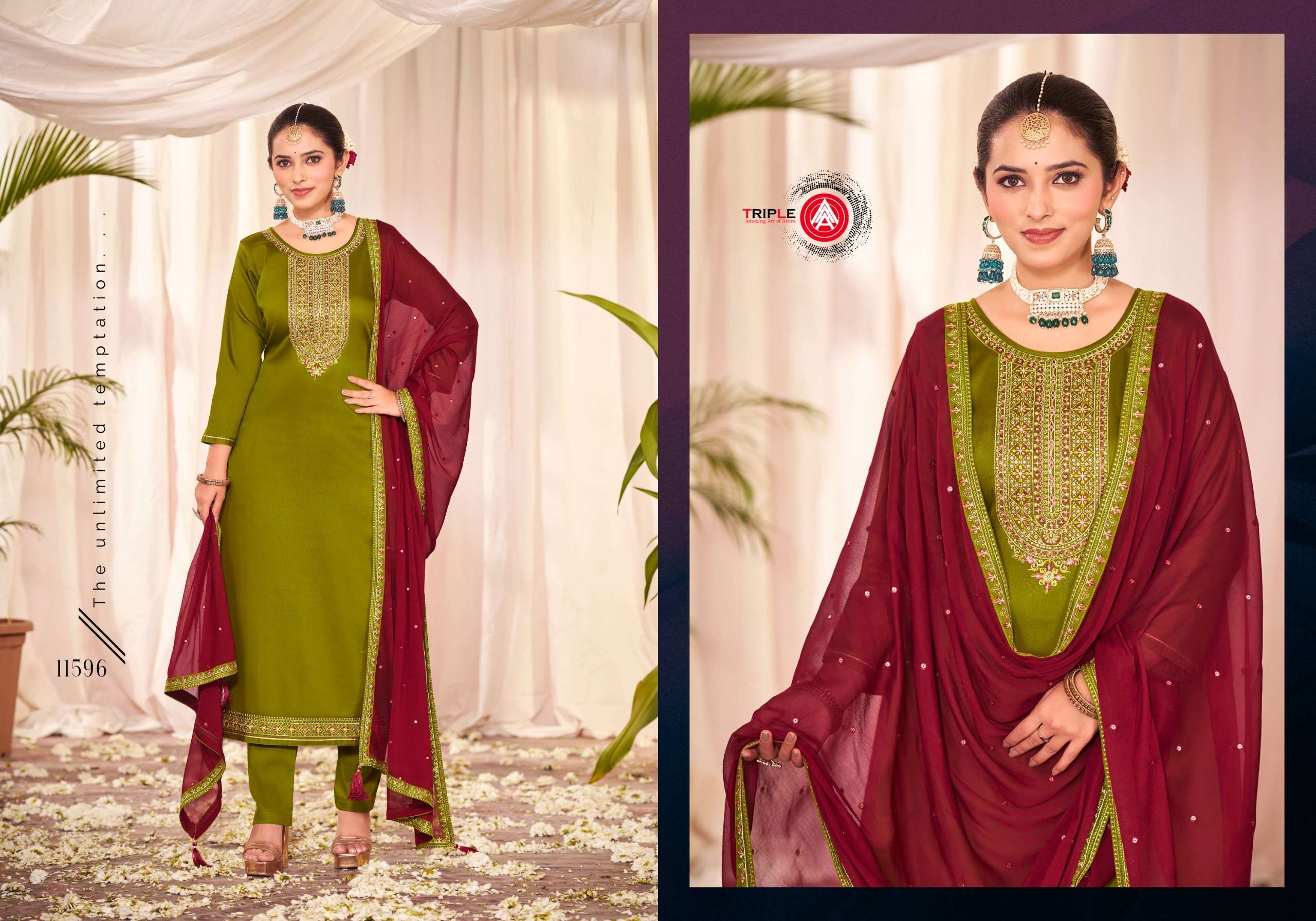 triple aaa hetvi  pure jam cotton exclusive look salwar suit catalog