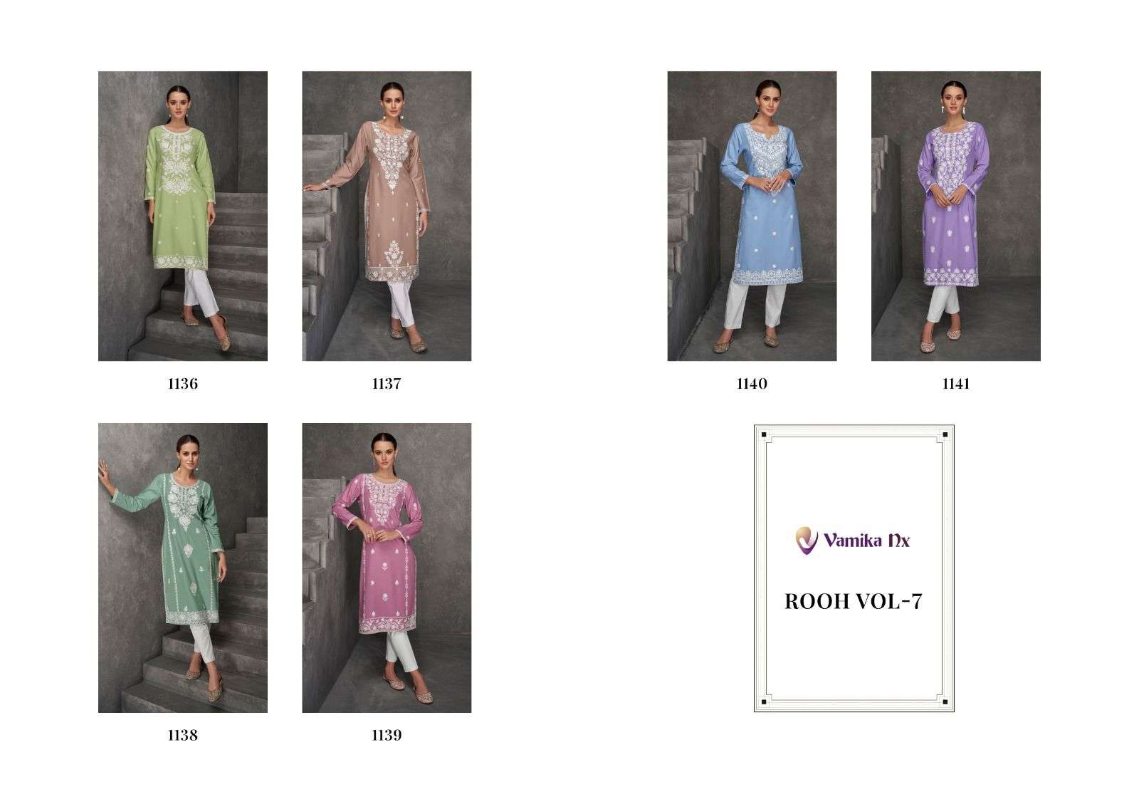 vamika nx rooh vol 7 rayon viscose attrrctive look top pant catalog